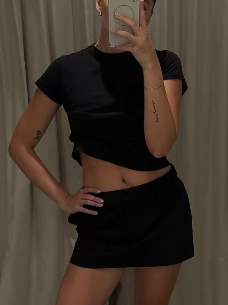 Best Nwt Henne Shea Mini Skirt Xs/S/M Black Noir Quiet Lux Classic